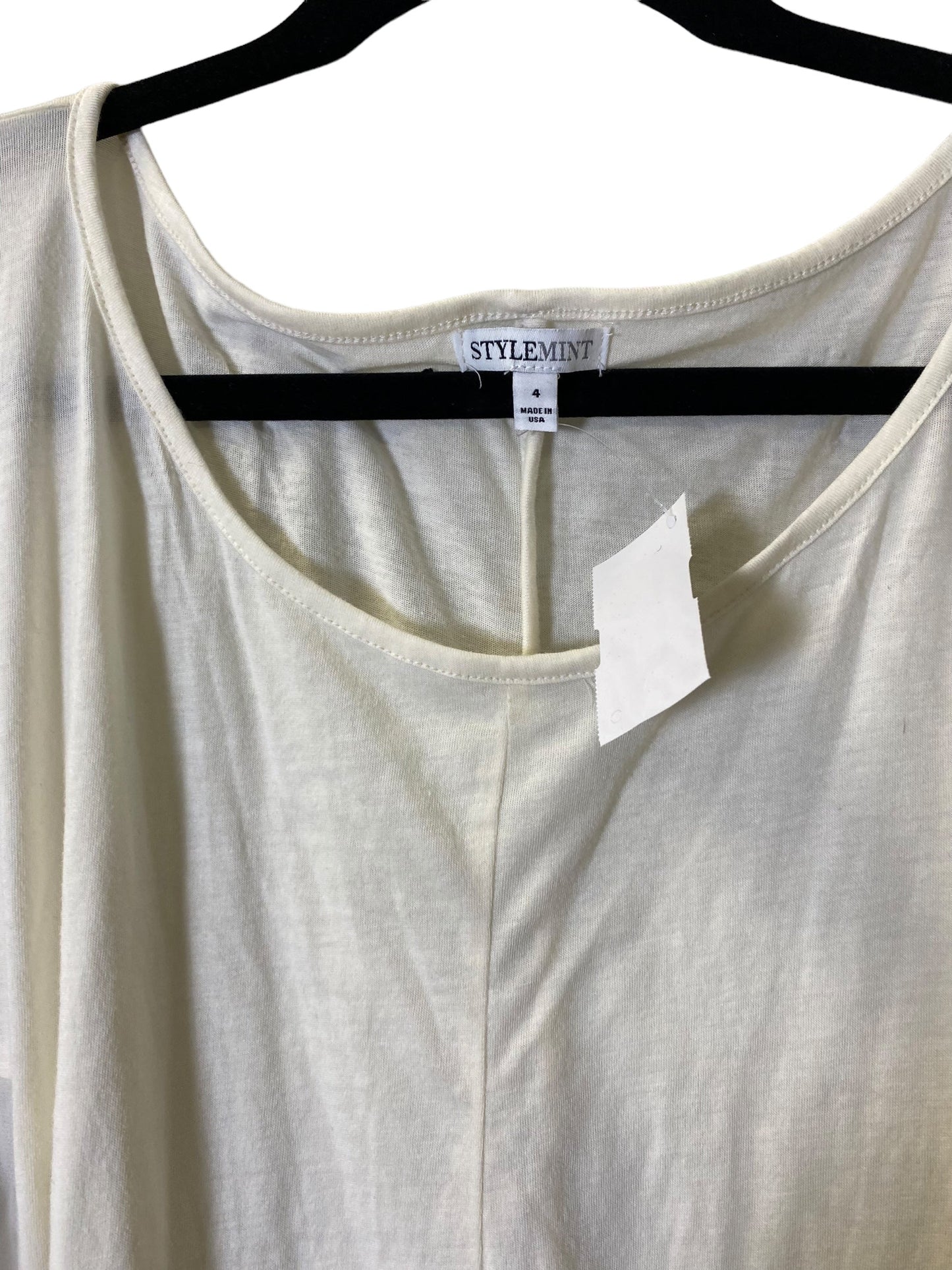 Blouse Short Sleeve By Cmc In Cream, Size: S