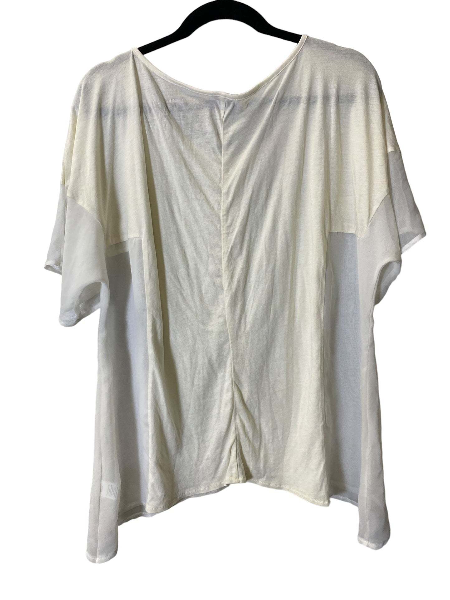 Blouse Short Sleeve By Cmc In Cream, Size: S