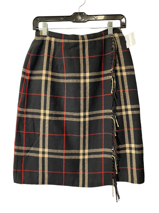 Skirt Midi By Kasper In Plaid Pattern, Size: S