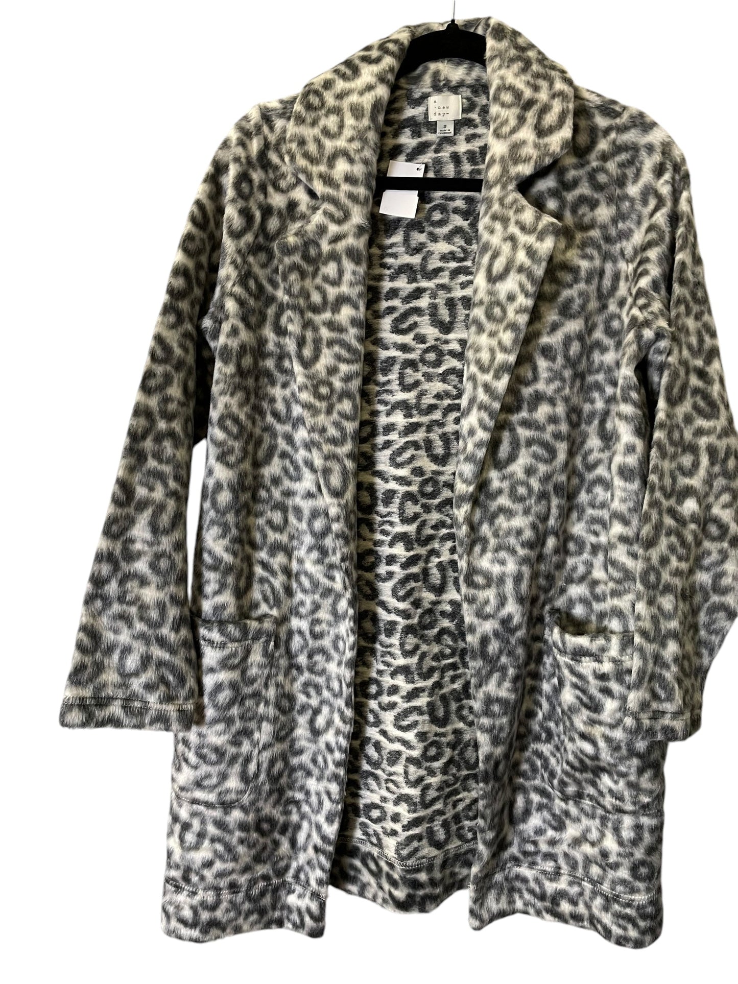 Jacket Faux Fur & Sherpa By A New Day In Animal Print, Size: S