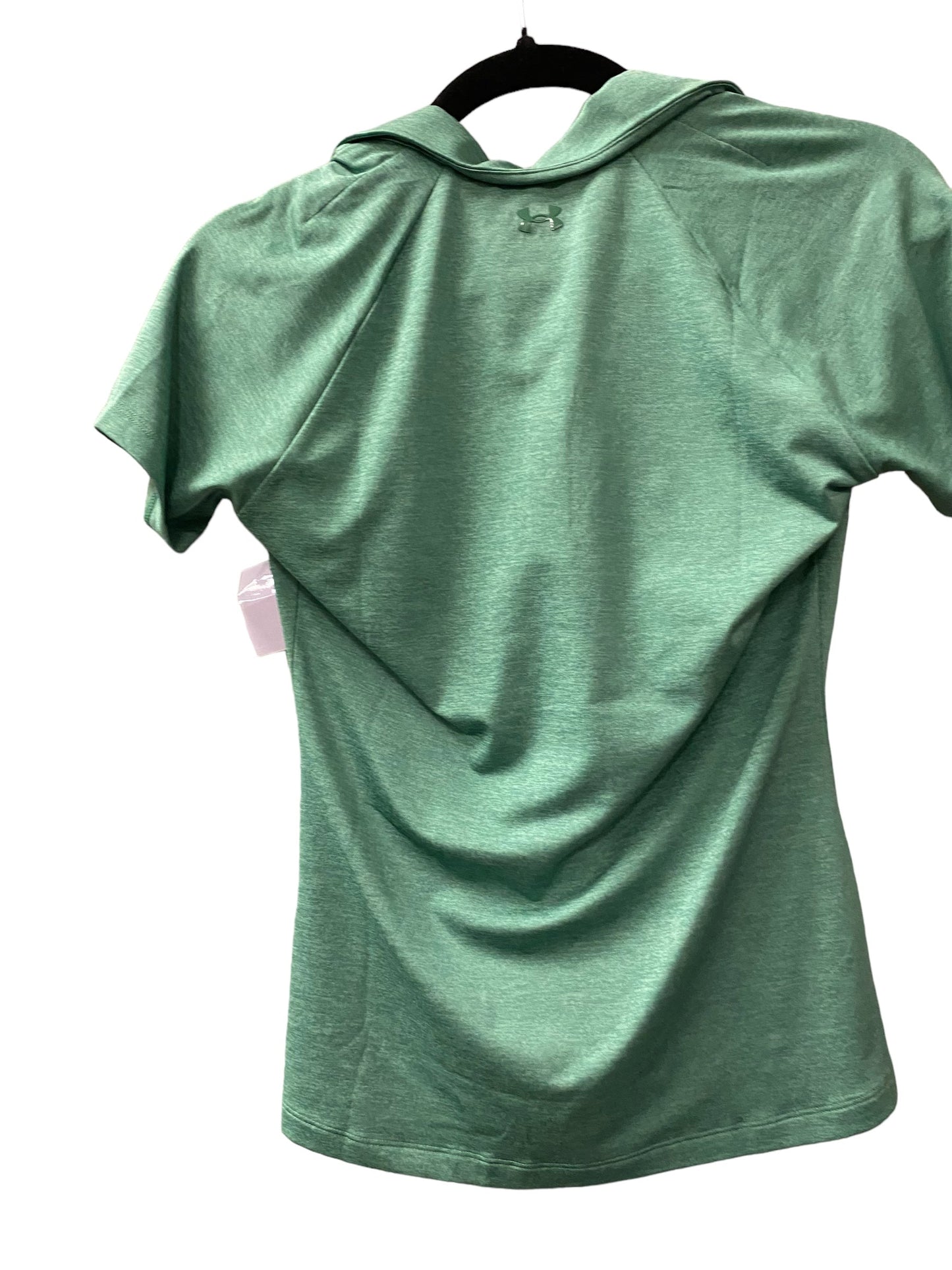 Athletic Top Short Sleeve By Under Armour In Green, Size: Xs