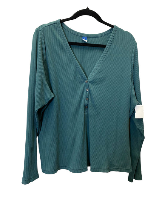 Top Long Sleeve Basic By Old Navy In Green, Size: 3x