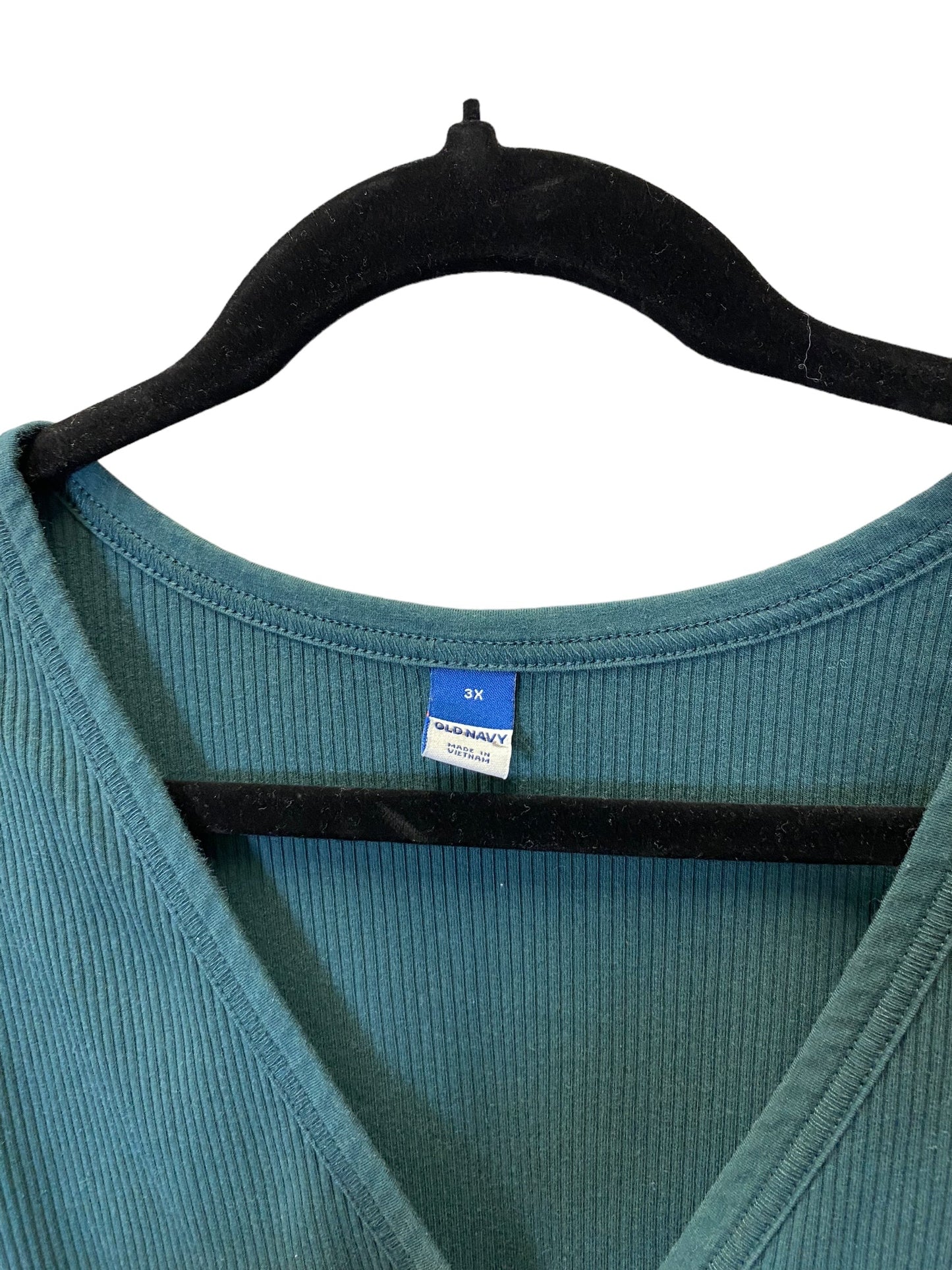 Top Long Sleeve Basic By Old Navy In Green, Size: 3x