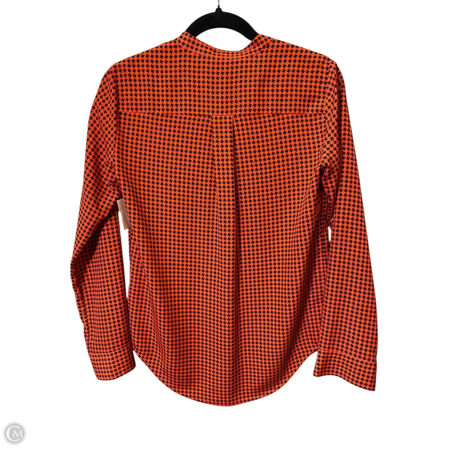 Blouse Long Sleeve By Michael Kors In Checkered Pattern, Size: Xs