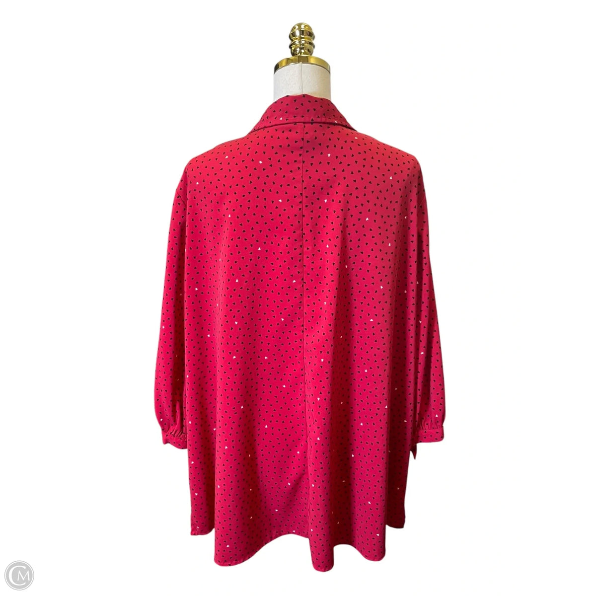 Top 3/4 Sleeve By Catherines In Red, Size: 2x
