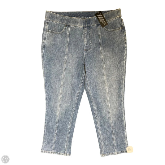 Jeans Straight By Isaac Mizrahi Live Qvc In Blue Denim, Size: 14