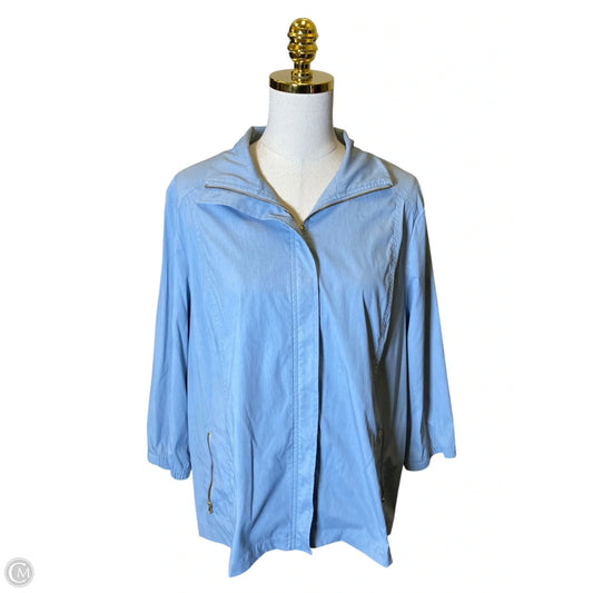 Jacket Windbreaker By Zenergy By Chicos In Blue, Size: Xl