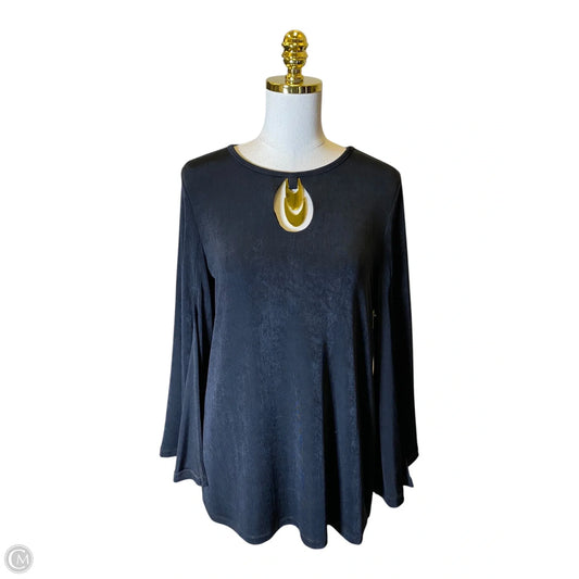 Top Long Sleeve By Chicos In Black, Size: M