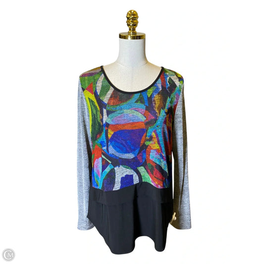 Blouse Long Sleeve By Joseph Ribkoff In Multi-colored, Size: S