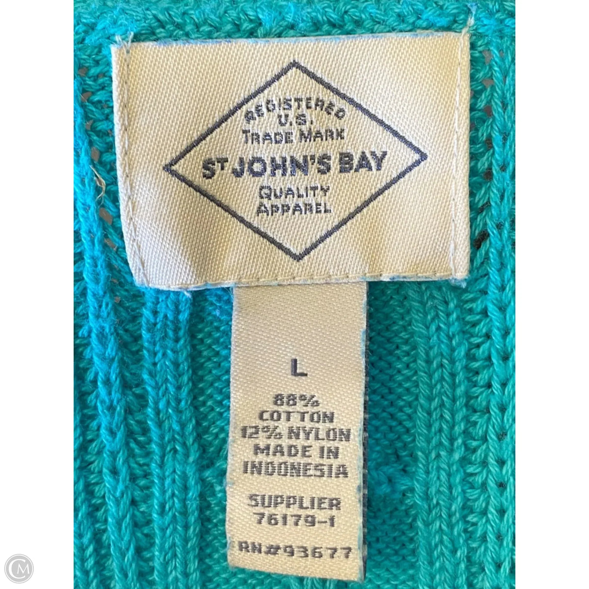 Sweater By St Johns Bay In Aqua, Size: L