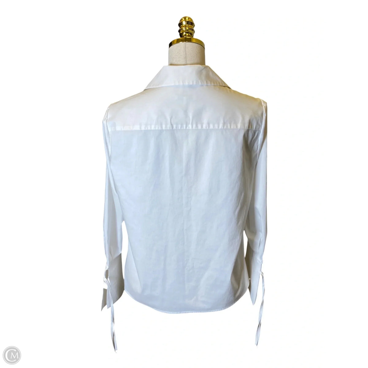 Blouse Long Sleeve By Foxcroft In White, Size: S