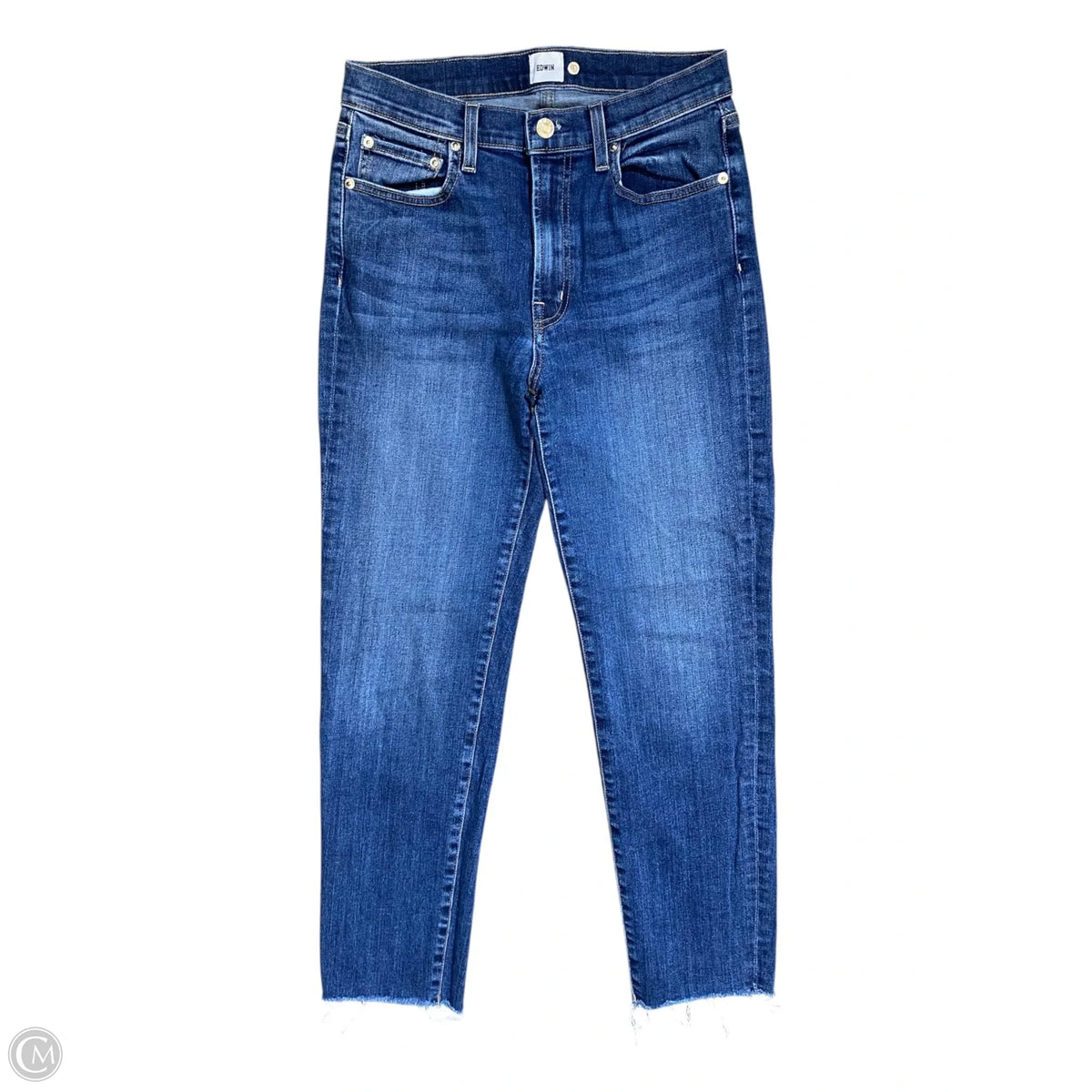 Jeans Designer By Edwin In Blue Denim, Size: 4