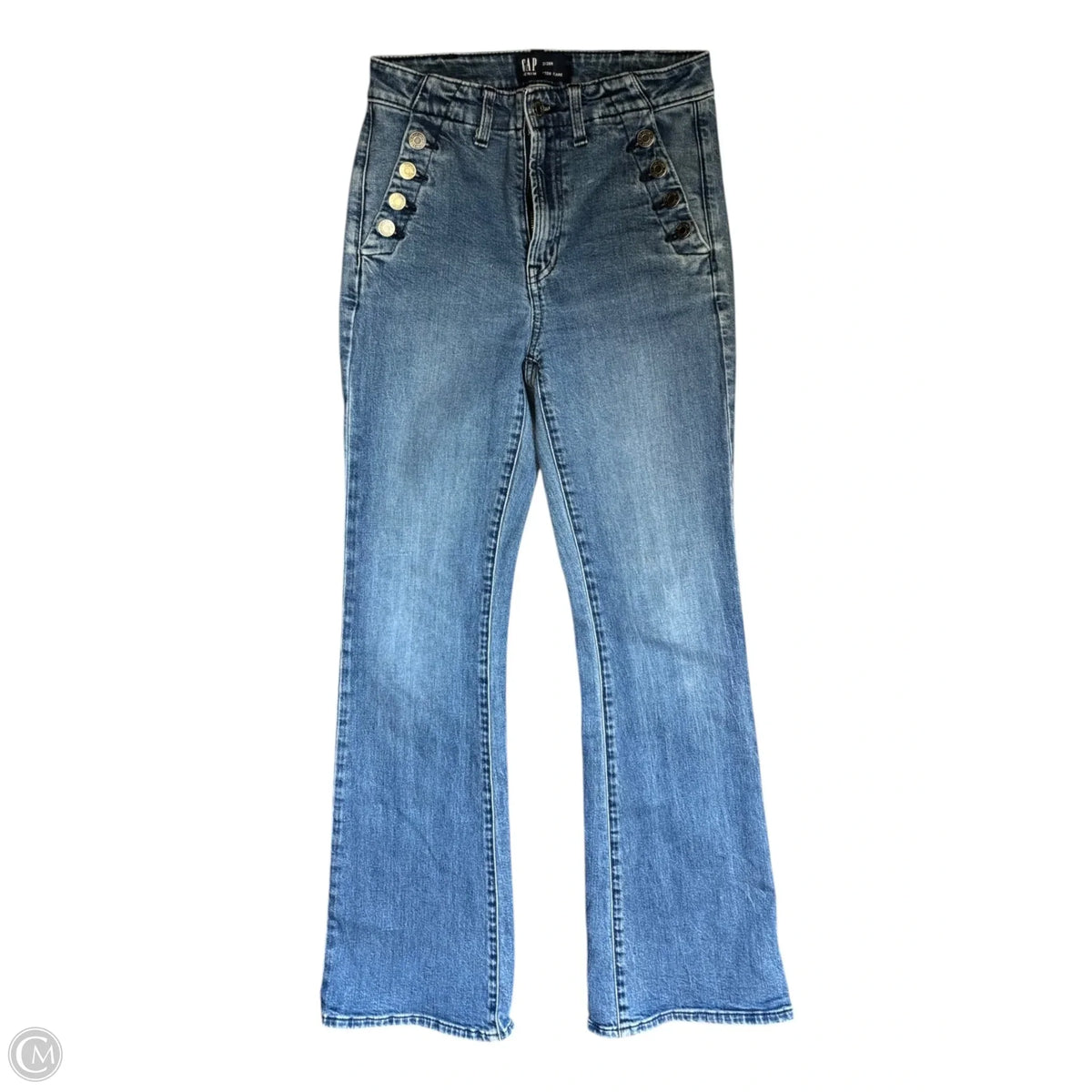 Jeans Flared By Gap In Blue Denim, Size: 2