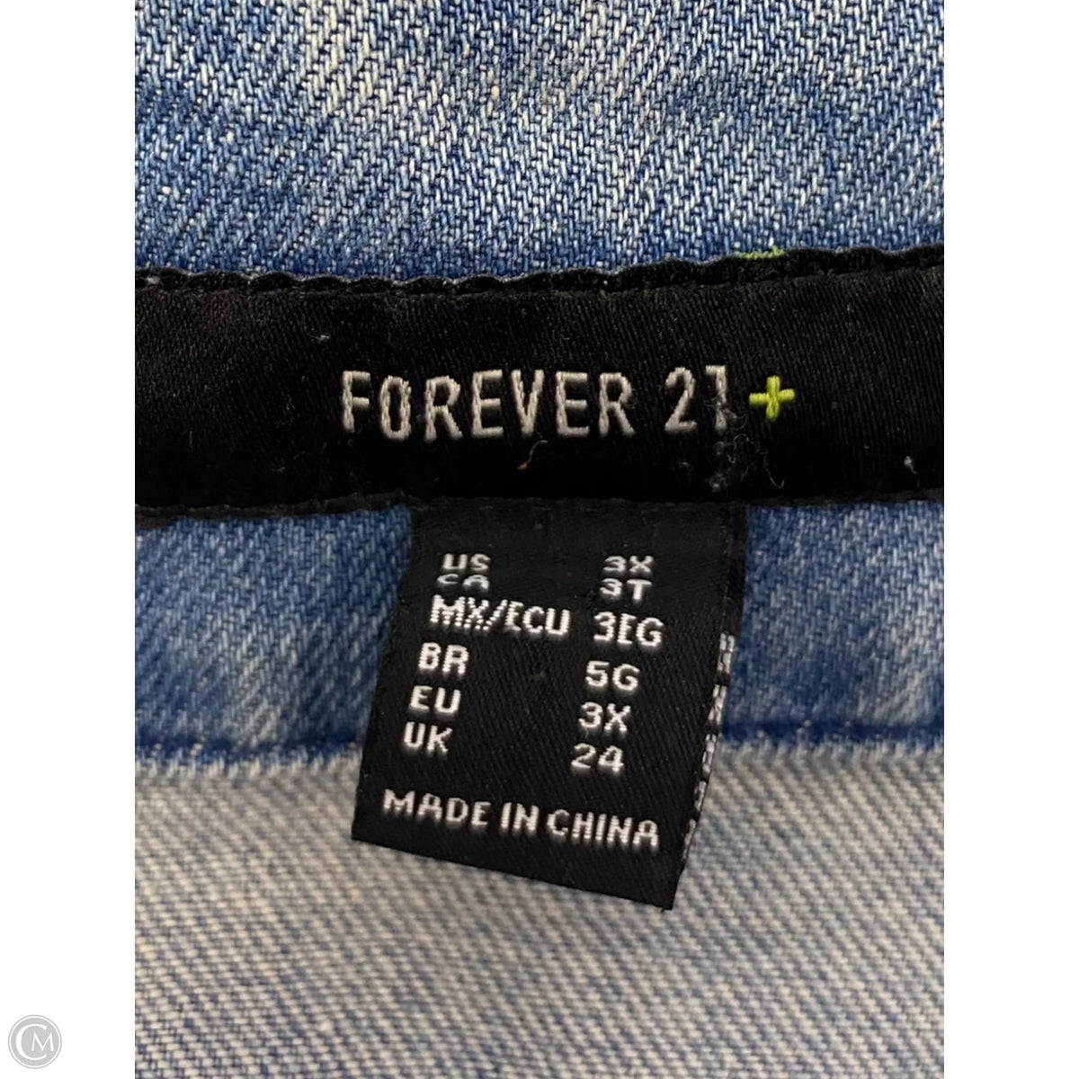 Jacket Denim By Forever 21 In Blue Denim, Size: 3x