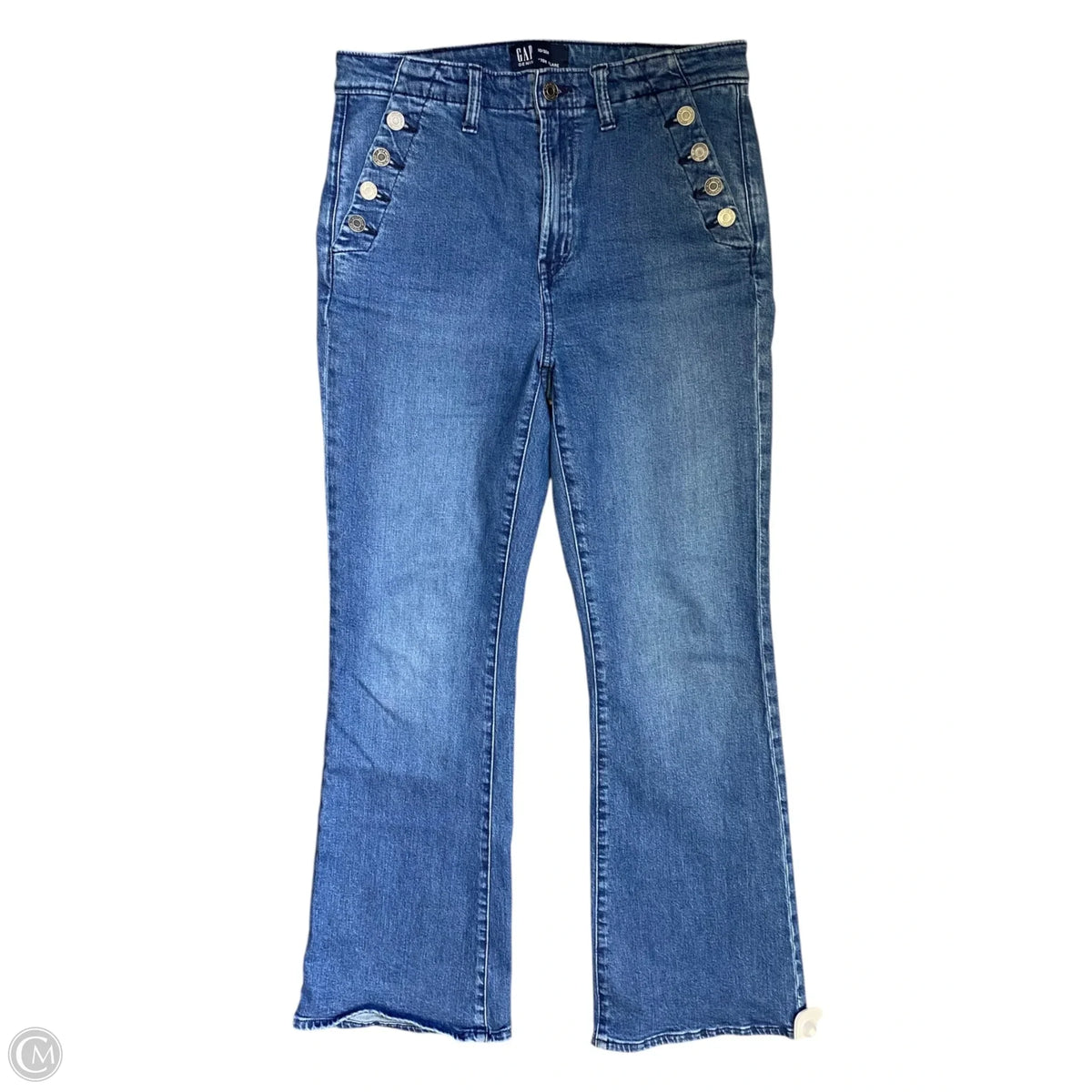 Jeans Flared By Gap In Blue Denim, Size: 10