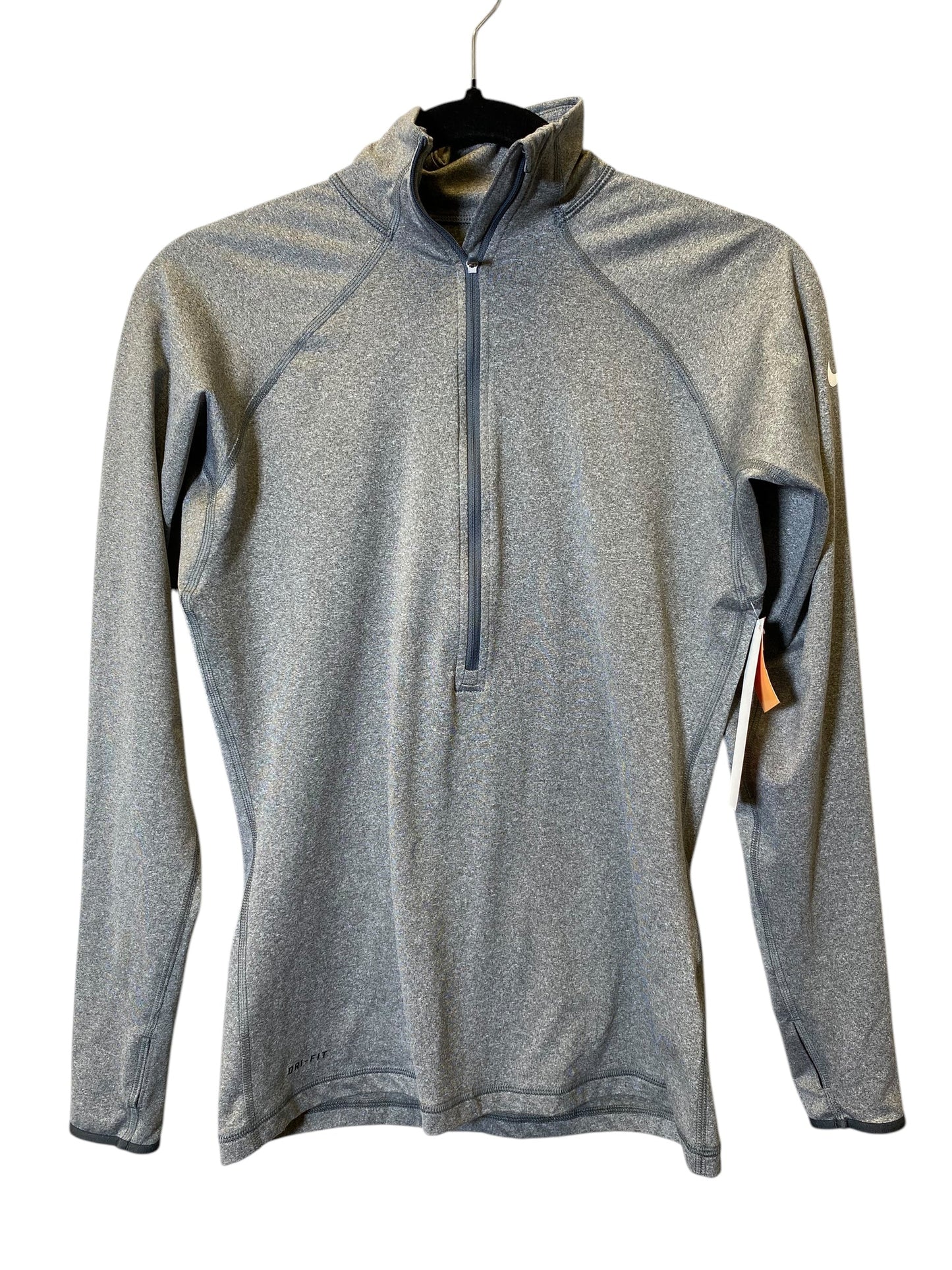 Athletic Jacket By Nike Apparel In Grey, Size: M