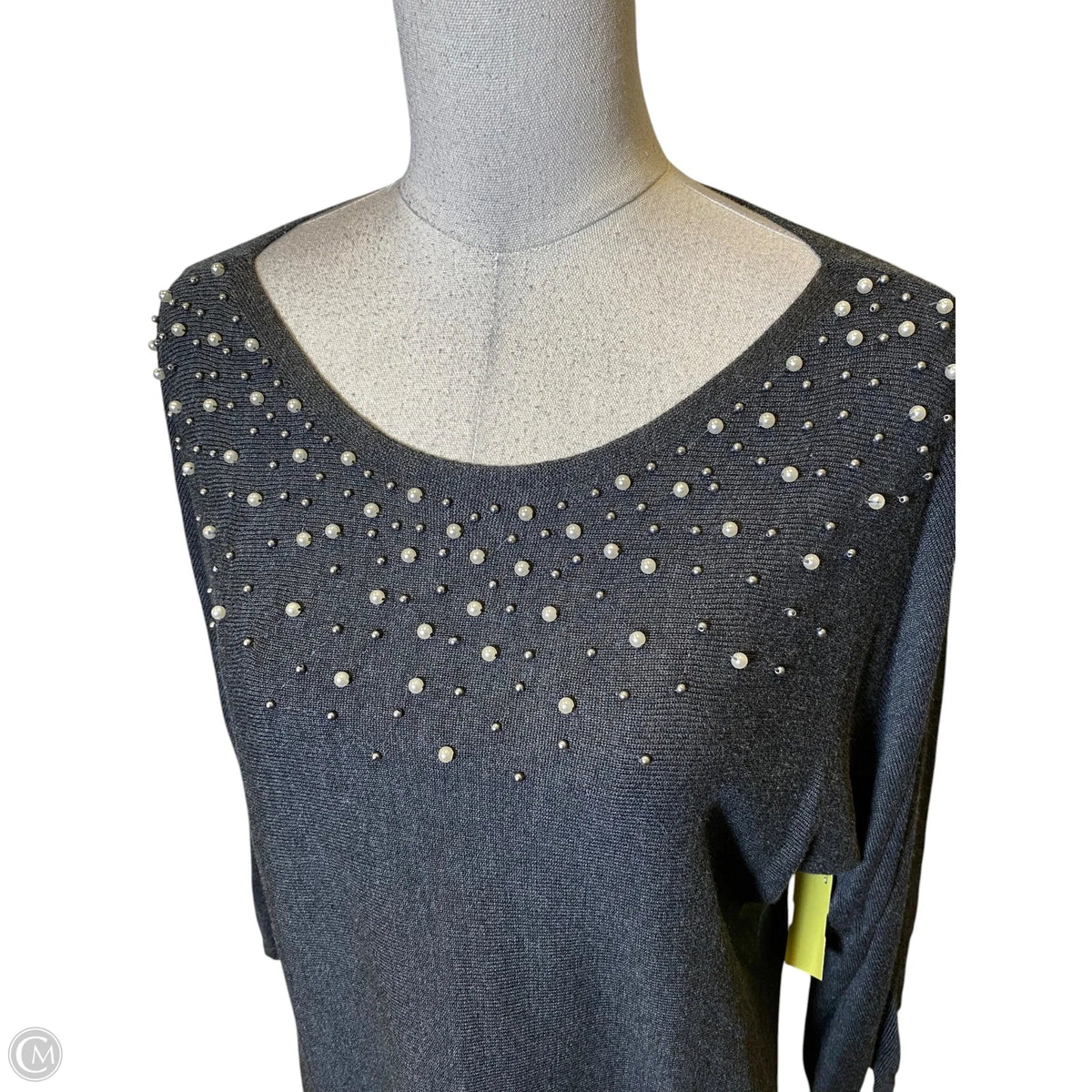 Sweater By Chicos In Grey, Size: M
