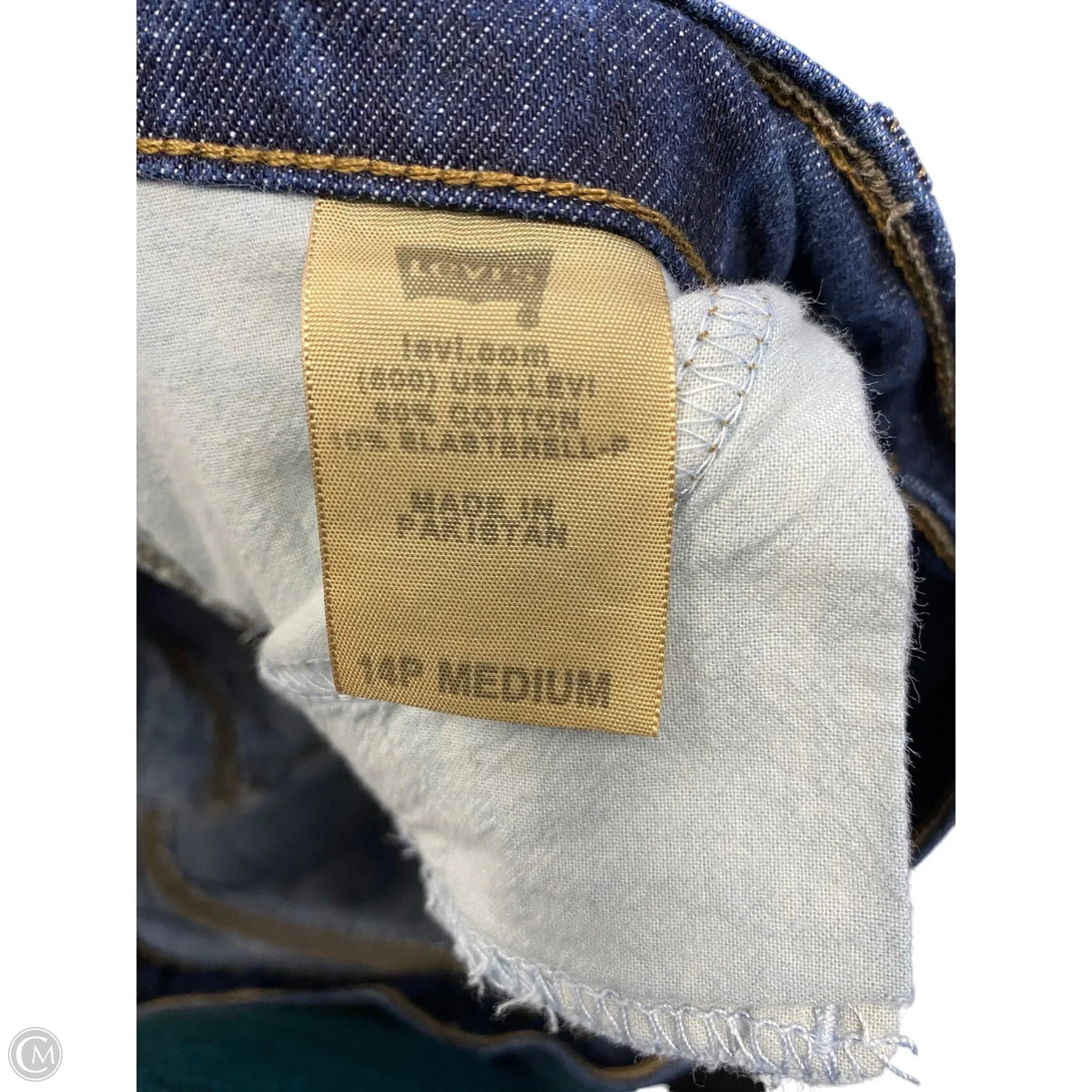 Jeans Boot Cut By Levis In Blue Denim, Size: 14