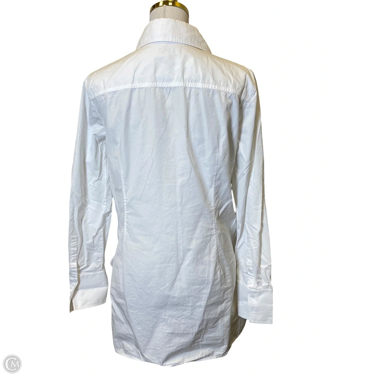 Blouse Designer By Lafayette 148 In White, Size: M