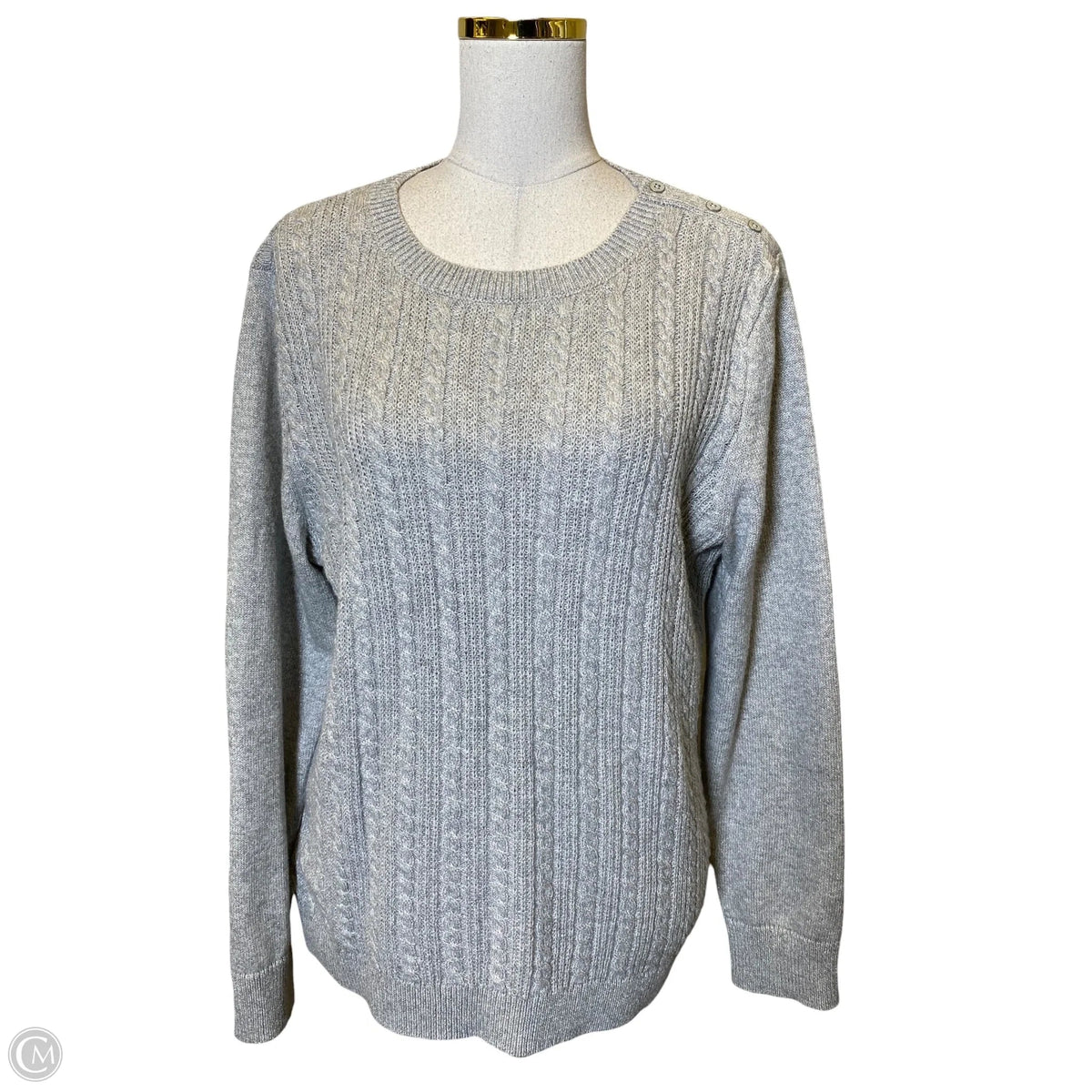 Sweater By Talbots In Grey, Size: Xl
