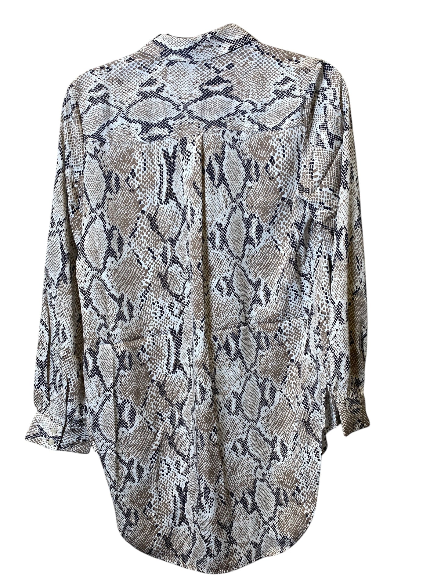 Blouse Long Sleeve By Express In Animal Print, Size: S