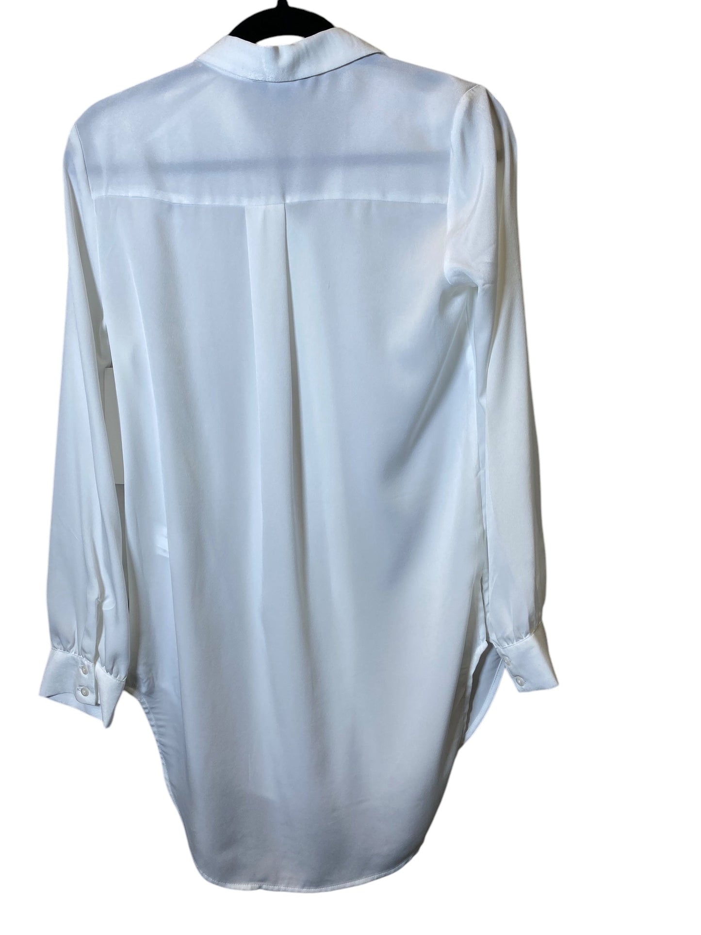 Blouse Long Sleeve By Express In White, Size: S