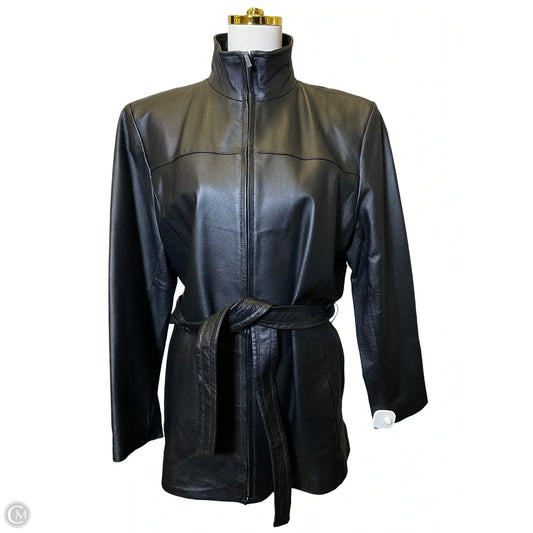 Jacket Leather By Worthington In Black, Size: Xl