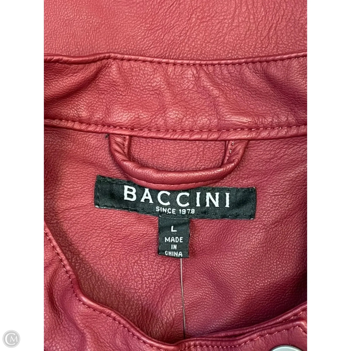 Jacket Leather By Baccini In Red, Size: L