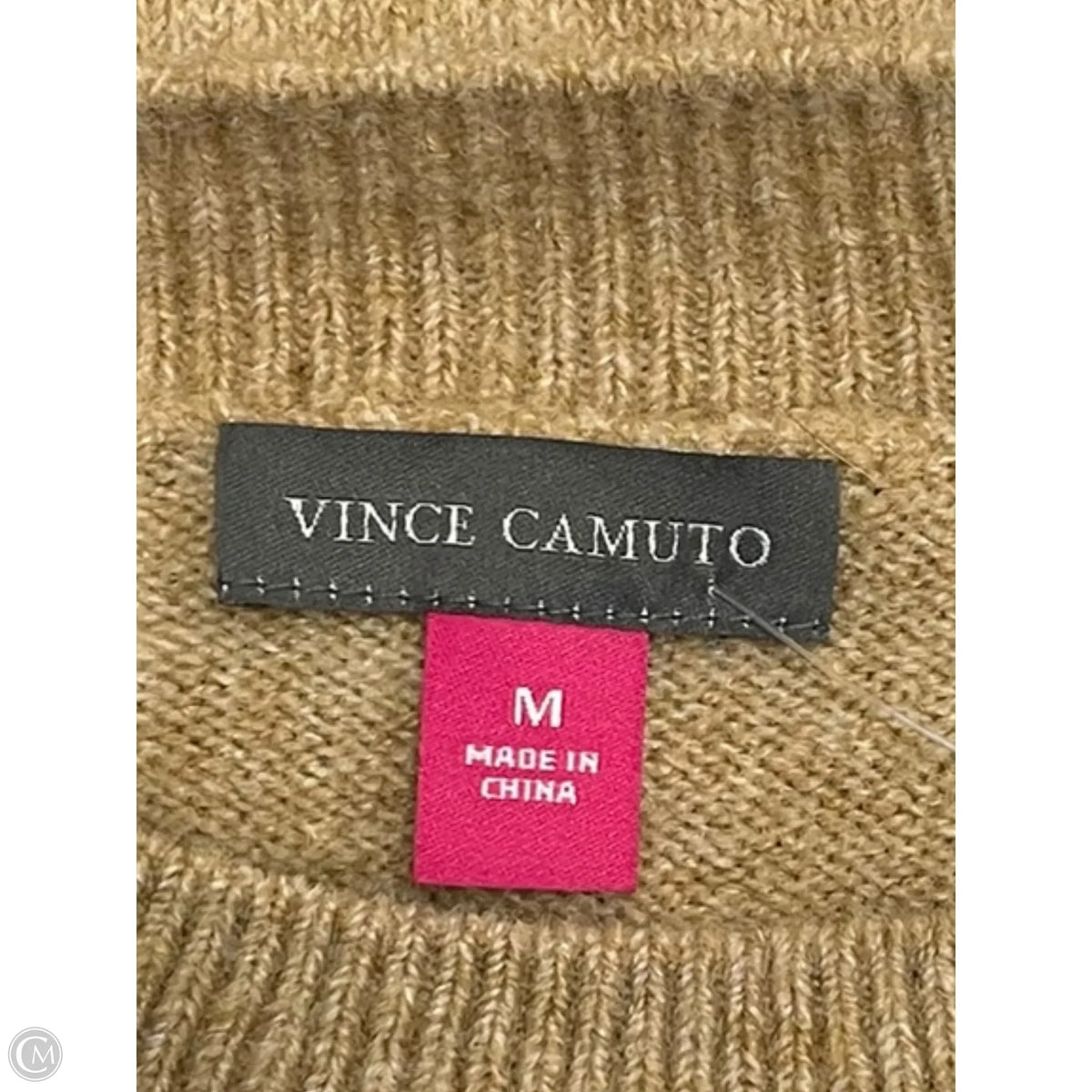 Sweater By Vince Camuto In Brown & Red, Size: M