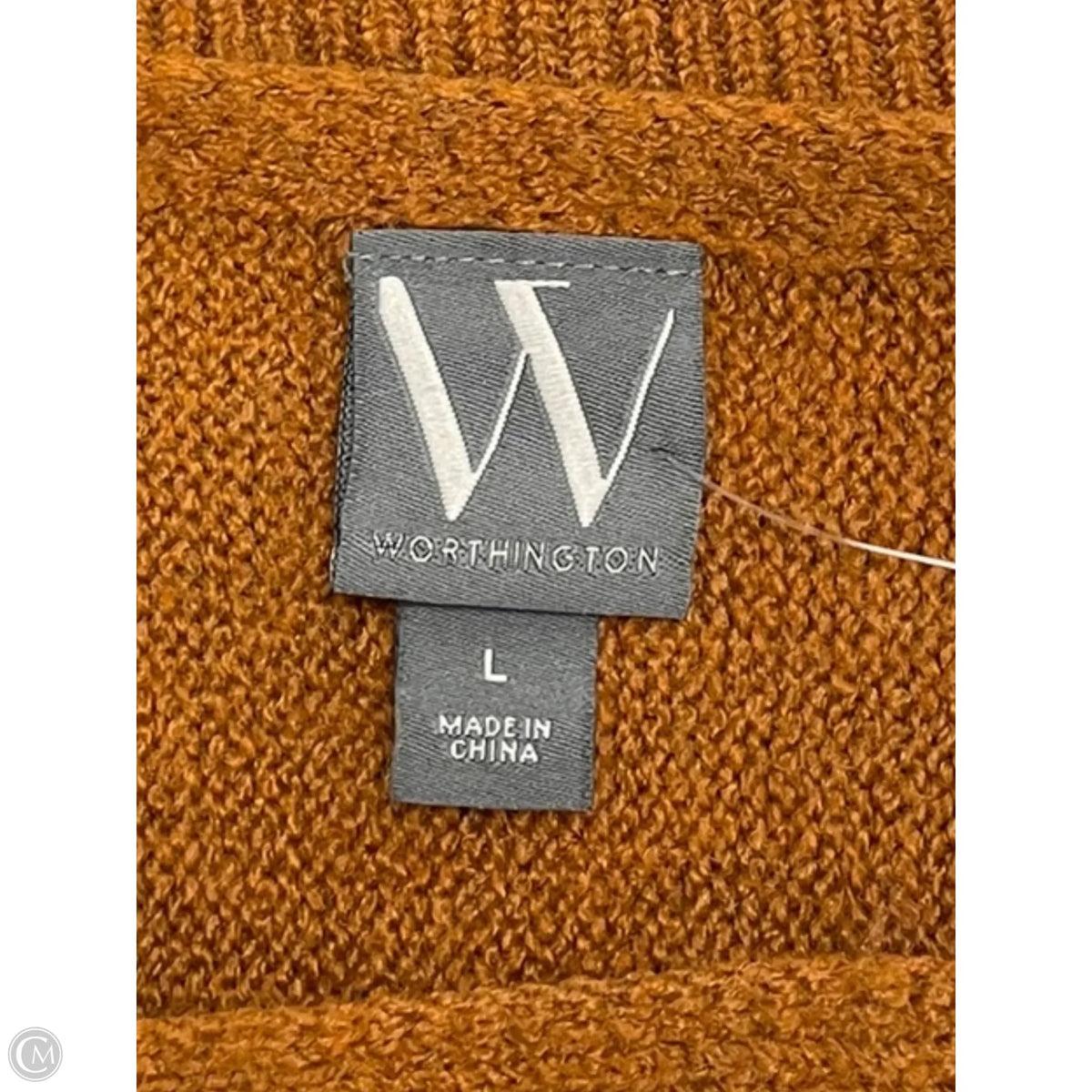 Sweater By Worthington In Copper, Size: L