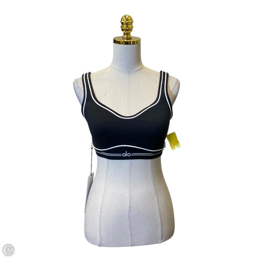 Athletic Bra By Alo In Black & White, Size: M