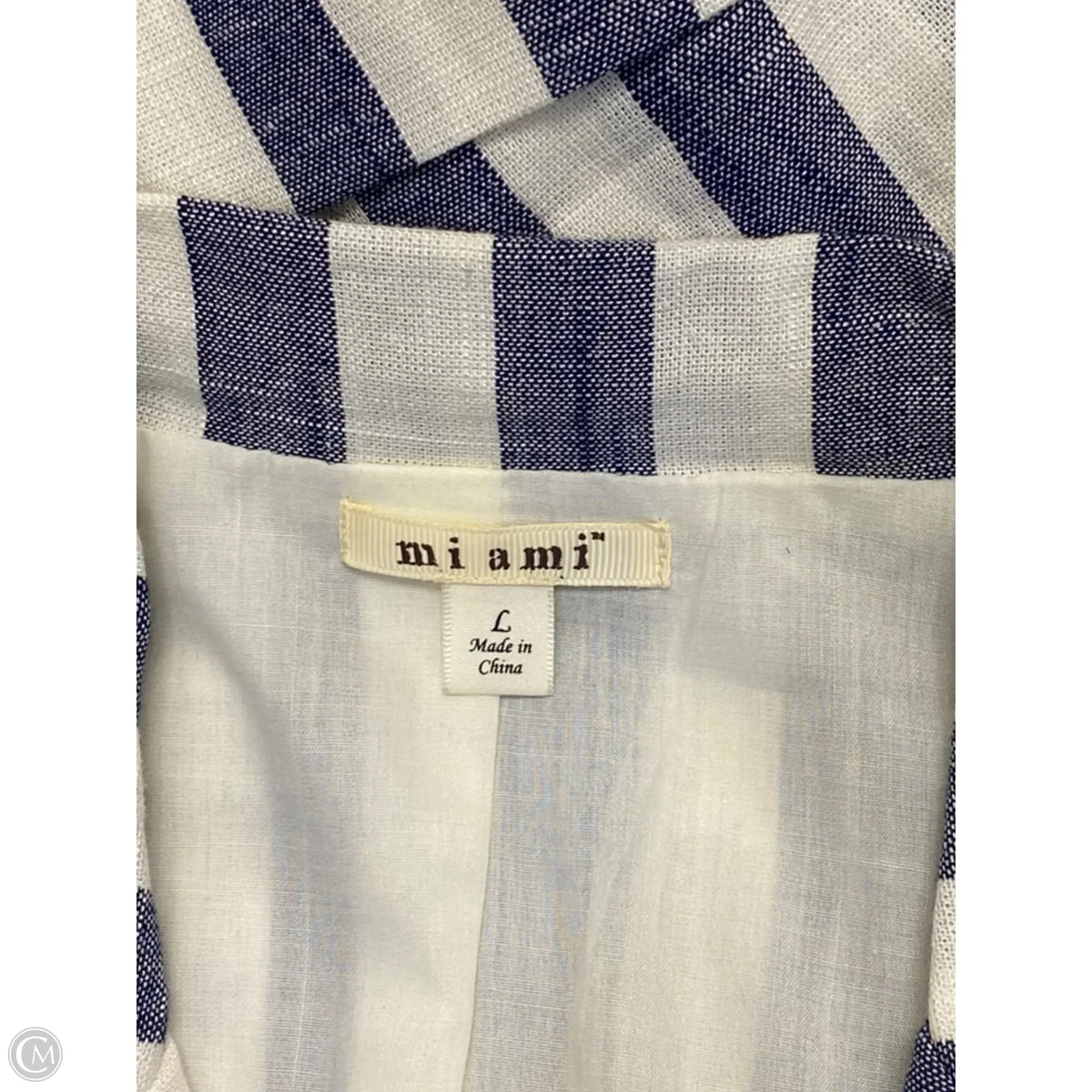 Blazer By Miami In Striped Pattern, Size: L