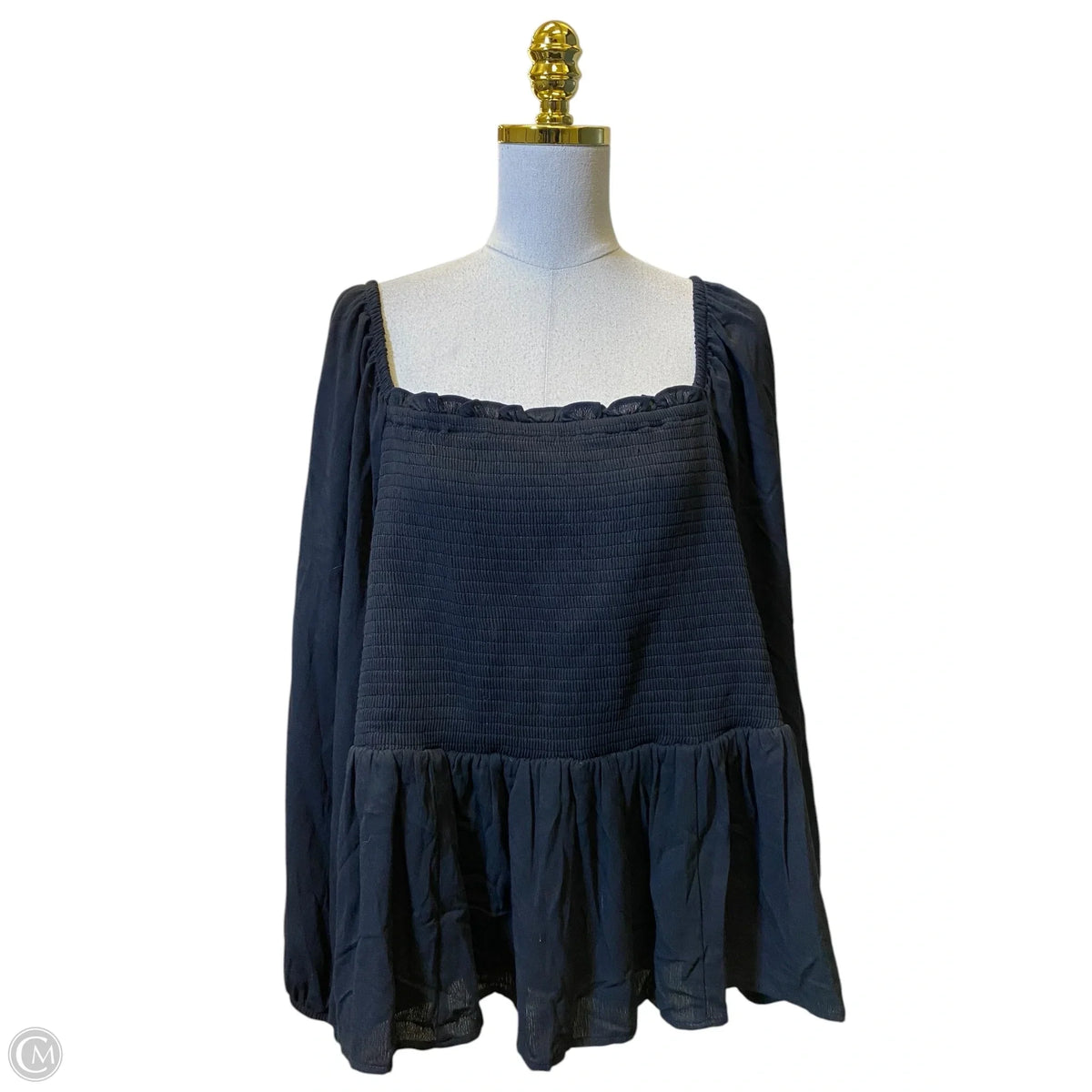 Blouse Long Sleeve By Torrid In Black, Size: 3x
