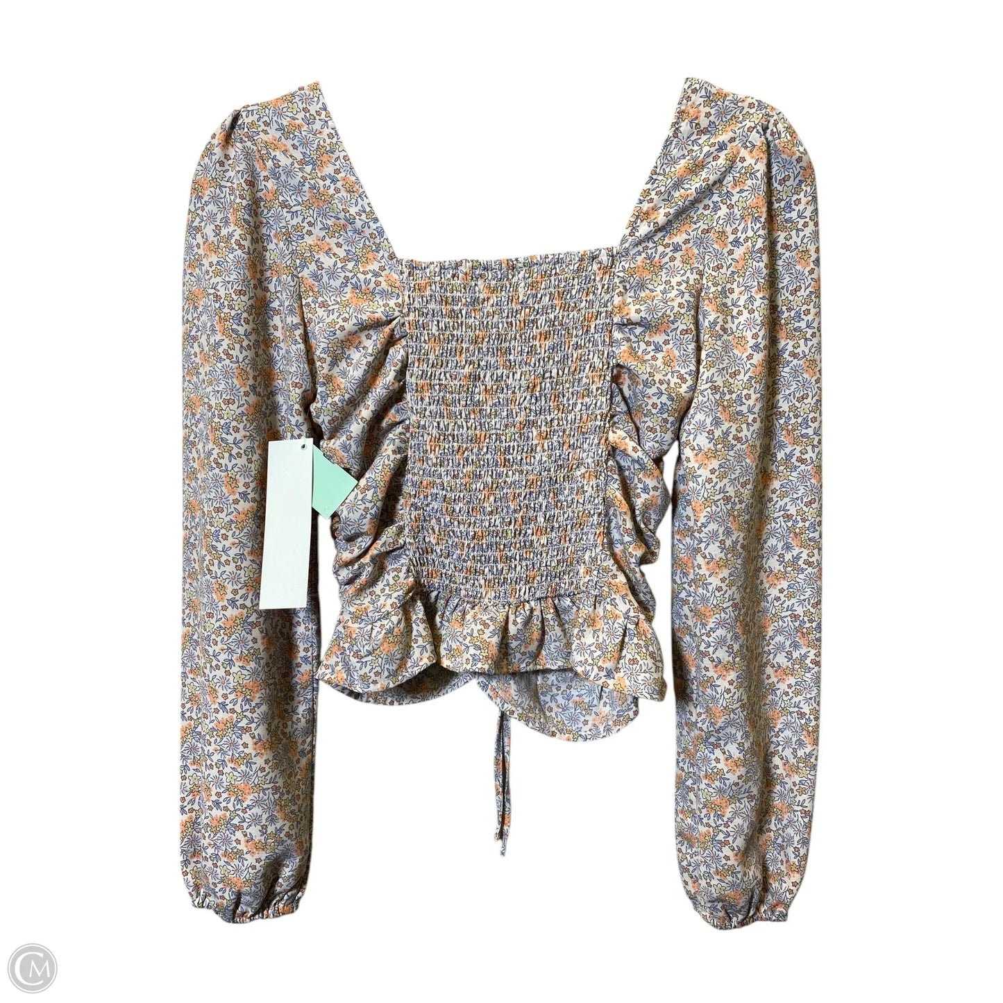 Top Long Sleeve By H&m In Floral Print, Size: Xs