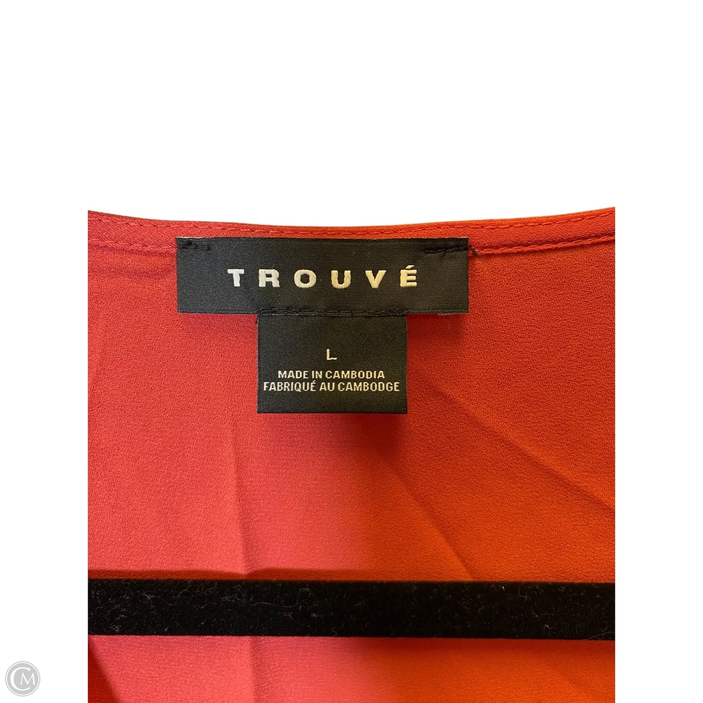 Blouse Long Sleeve By Trouve In Peach, Size: L