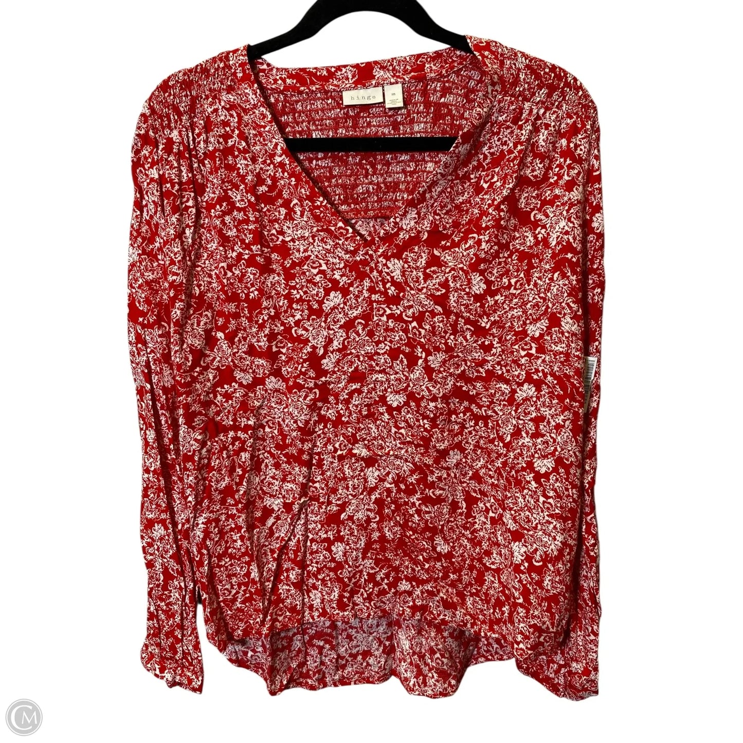 Top Long Sleeve By Hinge In Floral Print, Size: M