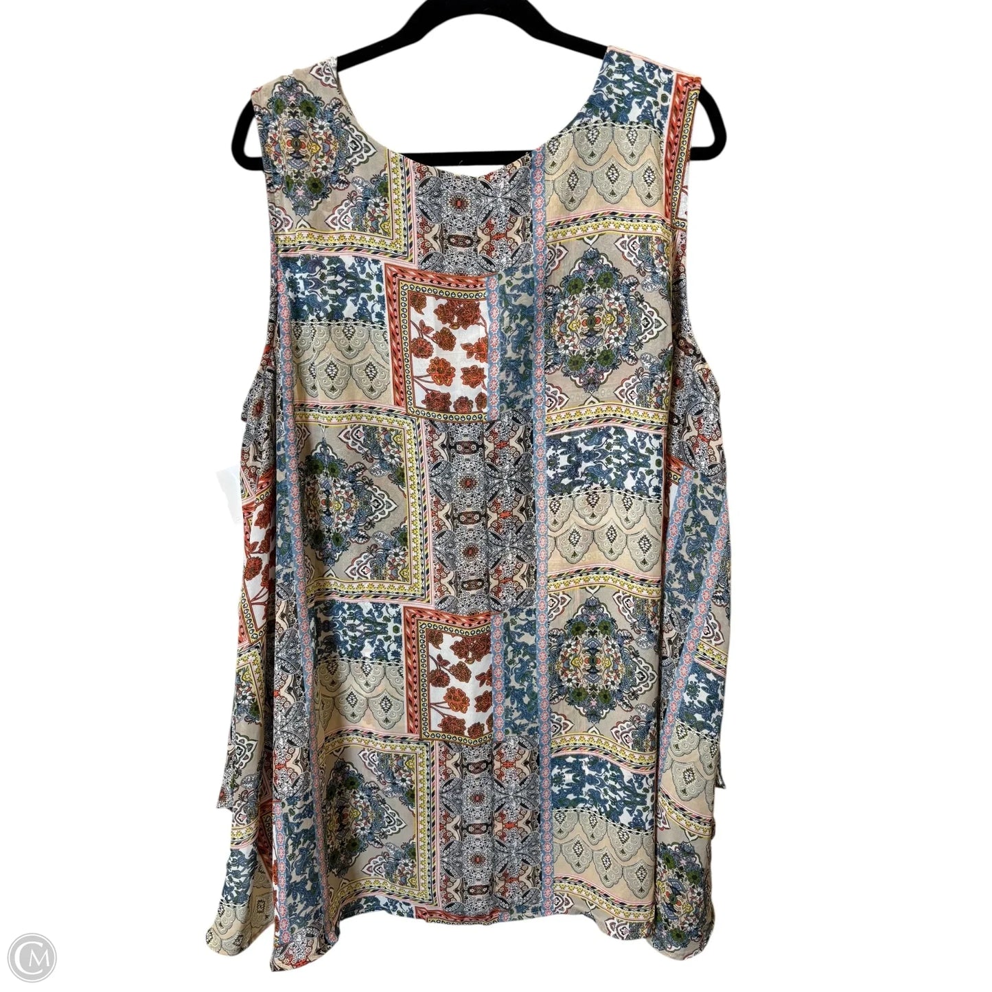 Top Short Sleeve By Roz And Ali In Multi-colored, Size: 3x