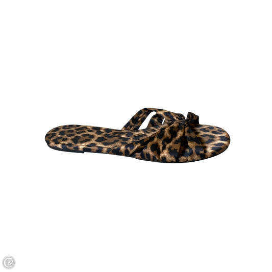 Sandals Flats By Zara In Animal Print, Size: 10.5