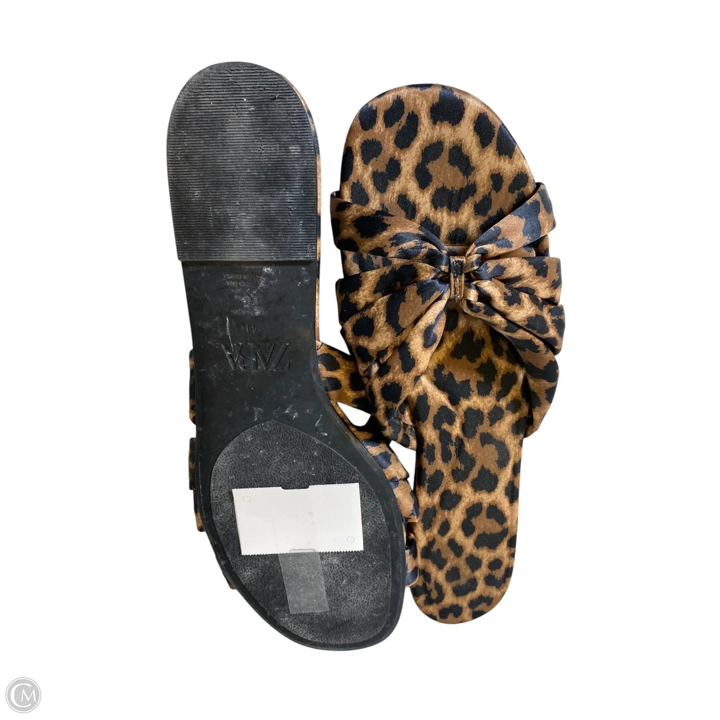 Sandals Flats By Zara In Animal Print, Size: 10.5