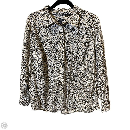 Top Long Sleeve By Talbots In Animal Print, Size: 2x