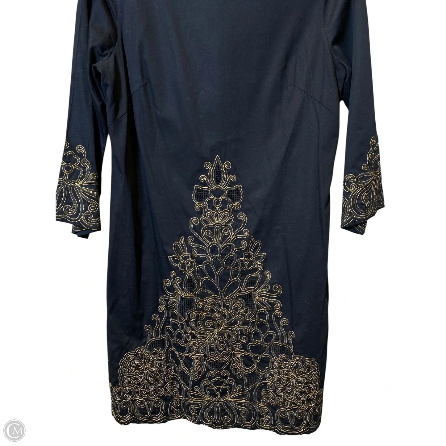 Dress Designer By Lilly Pulitzer In Black & Gold, Size: 10