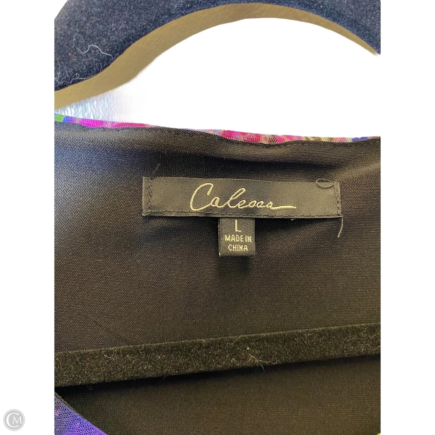 Top 3/4 Sleeve By Calessa In Multi-colored, Size: L