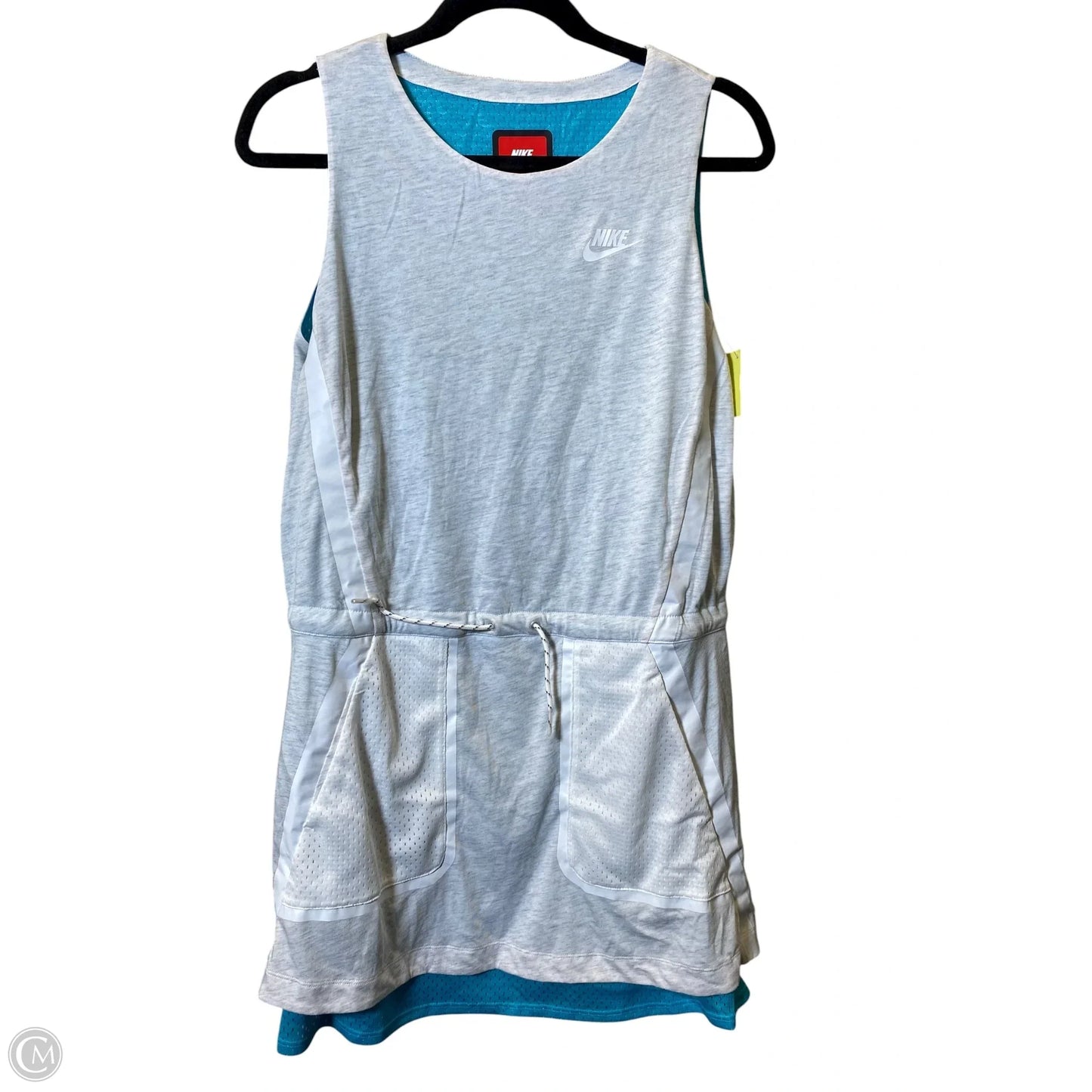 Athletic Dress By Nike In Blue & Grey, Size: S
