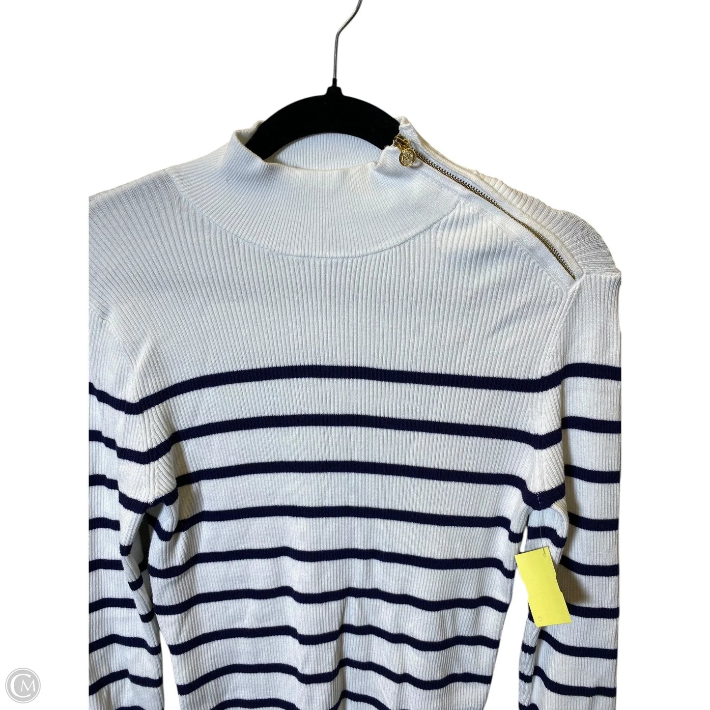 Sweater By Anne Klein In Black & White, Size: M