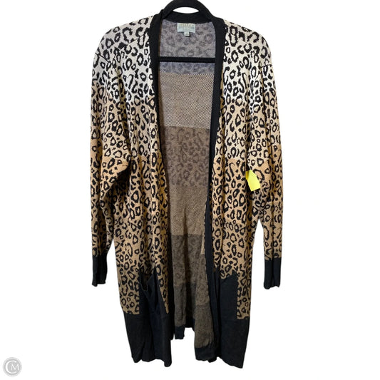 Cardigan By Joseph A. In Animal Print, Size: 3x