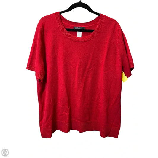 Sweater By Jones New York In Red, Size: 3x