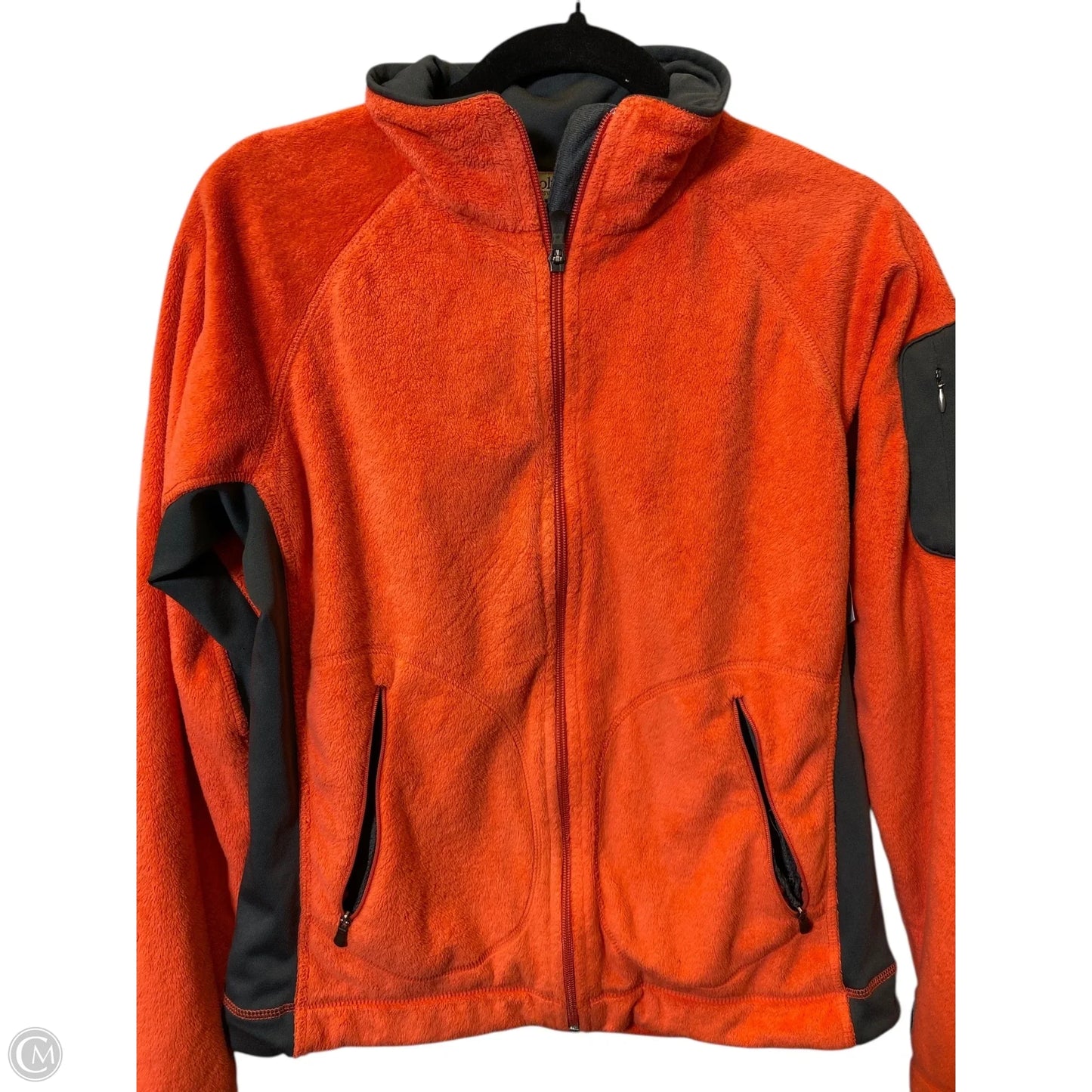 Jacket Faux Fur & Sherpa By Columbia In Grey & Orange, Size: M