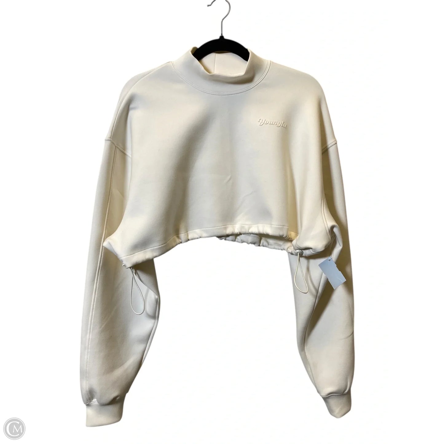 Athletic Sweatshirt Crewneck By Clothes Mentor In Cream, Size: M