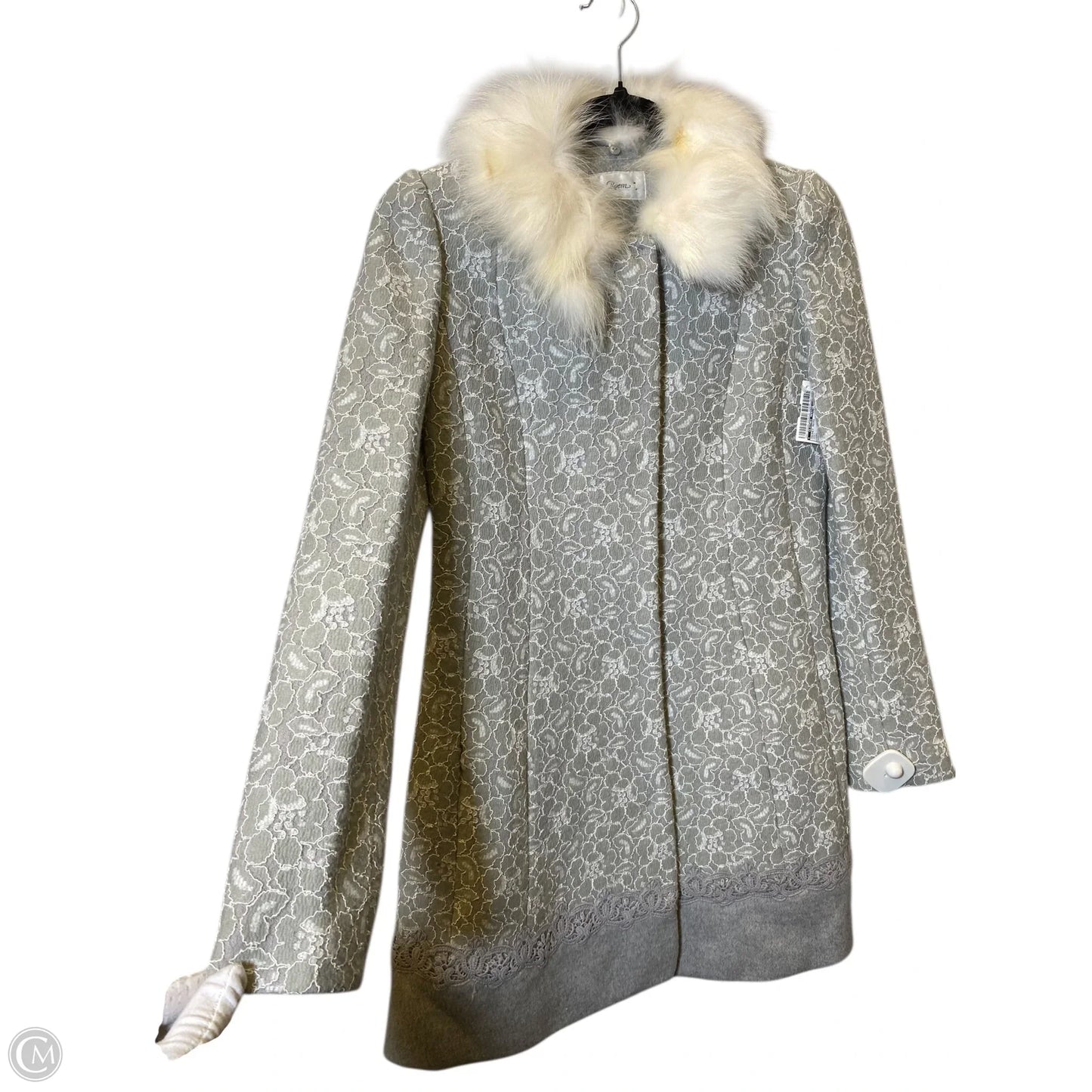 Jacket Moto By Clothes Mentor In Grey, Size: S