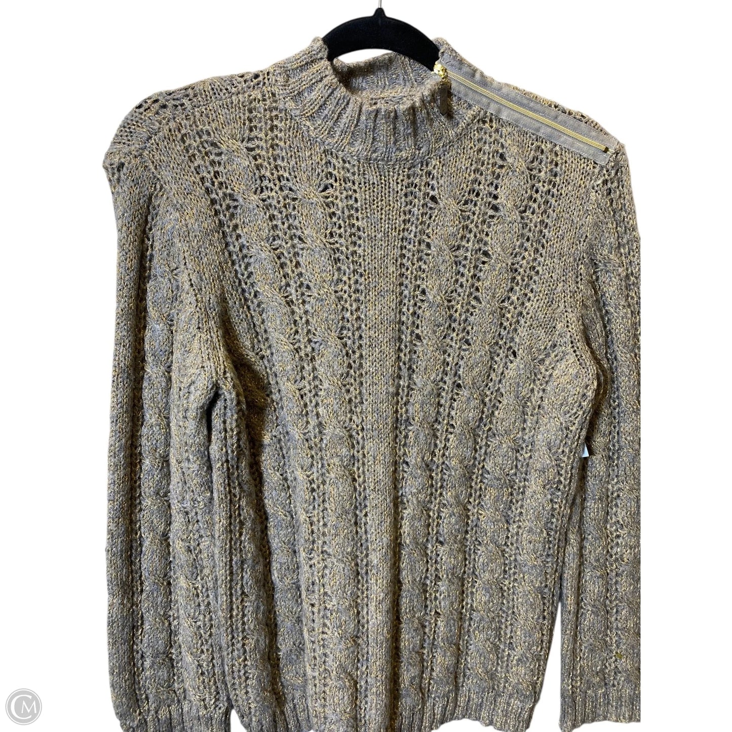 Sweater By Chelsea And Violet In Gold & Grey, Size: M